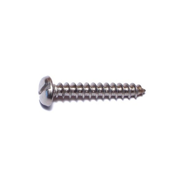 Midwest Fastener Sheet Metal Screw, #10 x 1-1/4 in, 18-8 Stainless Steel Pan Head Slotted Drive, 14 PK 62391 - main